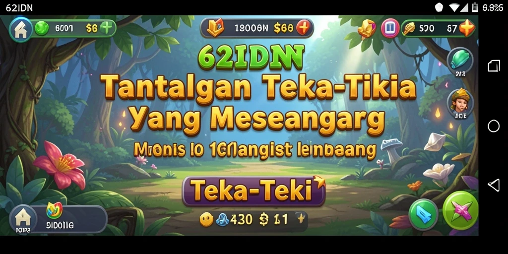 Tampilan antarmuka 62IDN yang menarik untuk teka-teki.