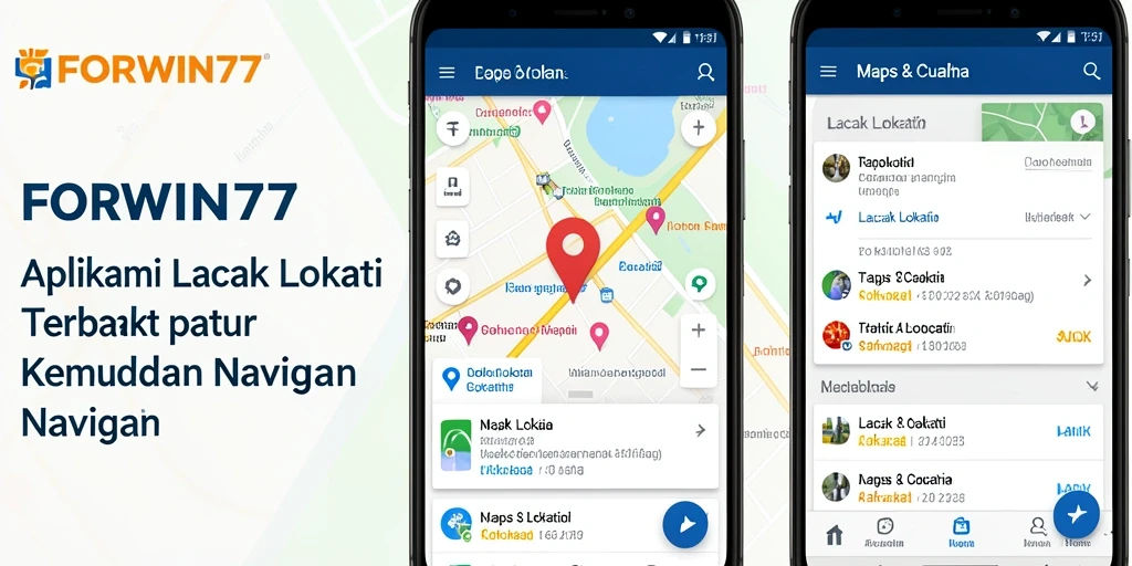 Tampilan antarmuka aplikasi Lacak Lokasi FORWIN77 yang intuitif.