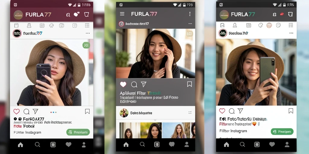 Tampilan antarmuka FURLA77 yang user-friendly untuk filter Instagram.
