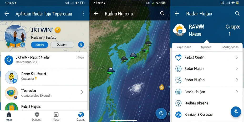 Antarmuka JKTWIN menampilkan data radar hujan secara jelas dan informatif.