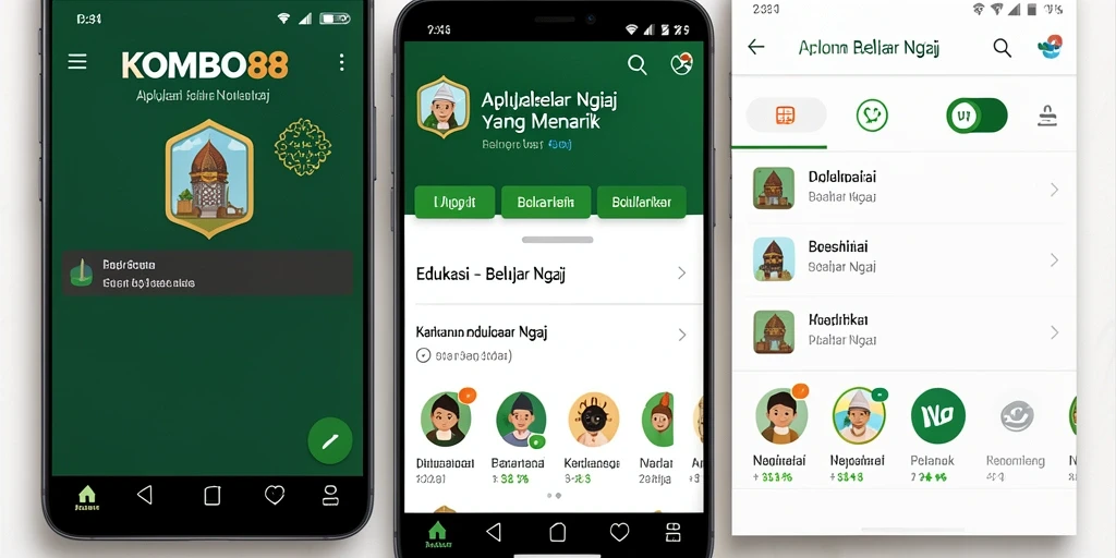 Antarmuka KOMBO88 yang menarik dan mudah digunakan untuk belajar Ngaji.