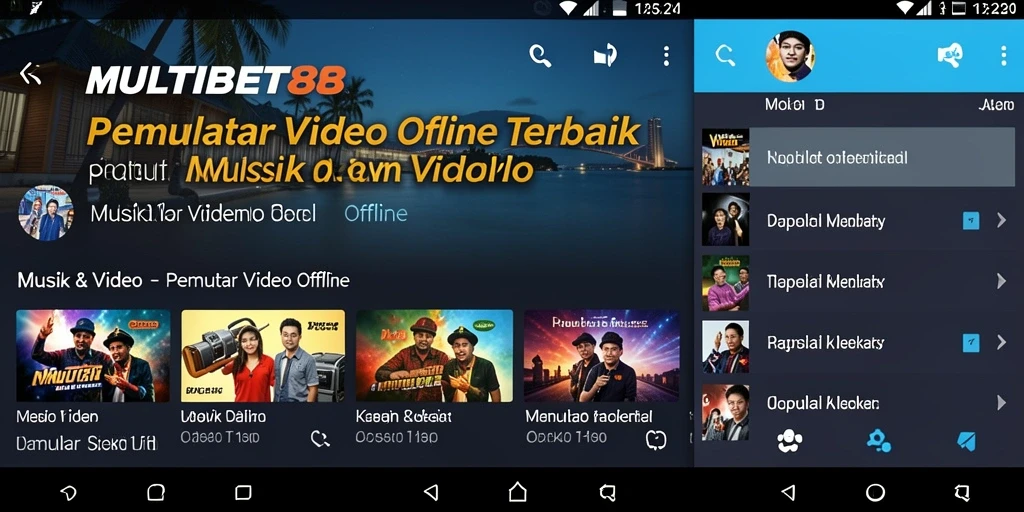 Antarmuka MULTIBET88 menampilkan pemutar video offline dengan desain yang ramah pengguna.