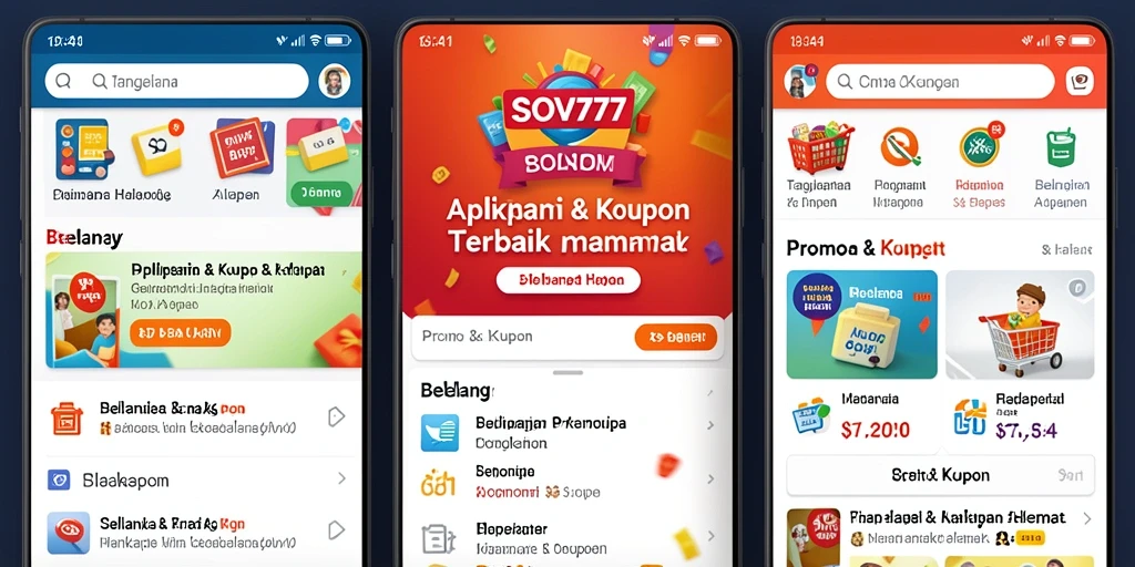 Tampilan antarmuka SOV777 yang mempermudah akses promo dan kupon.