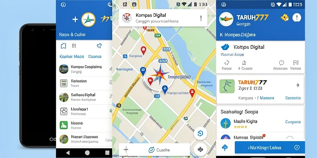 Tampilan antarmuka TARUH777 yang informatif untuk fungsi Kompas Digital.